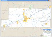 St. Francis County Wall Map Basic Style